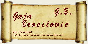 Gaja Broćilović vizit kartica